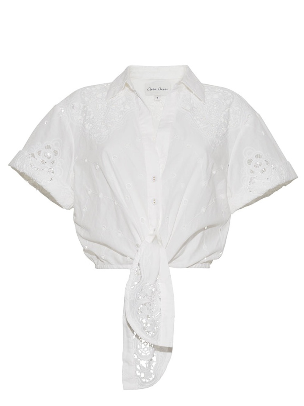Cara Cara Asbury Eyelet Tie Front Top
